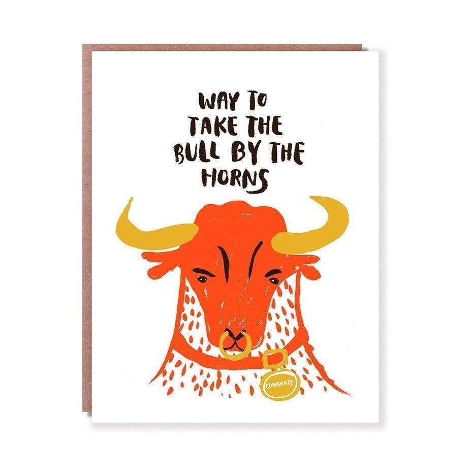 Egg Press - Single Card - Bull by the Horns