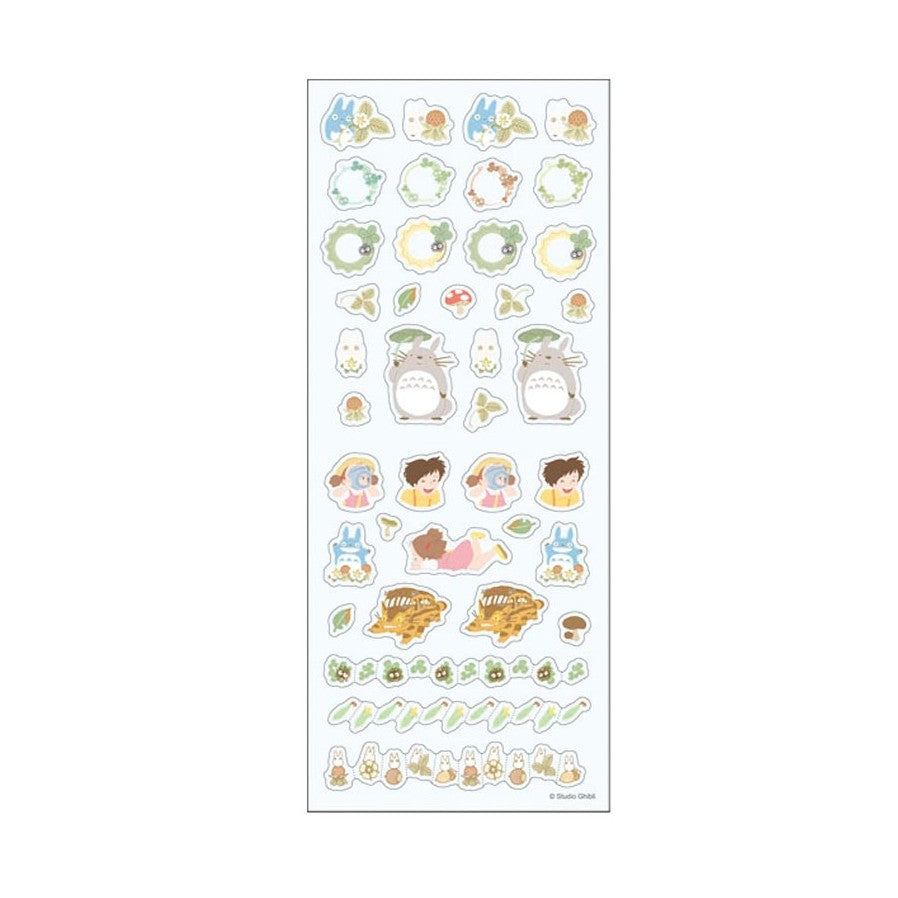 Ensky My Neighbor Totoro die-cut schedule stickers with Totoro, Catbus, and Satsuki on clear film