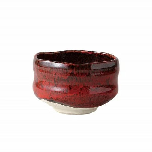 Flowing Red Tenmoku Matcha Bowl