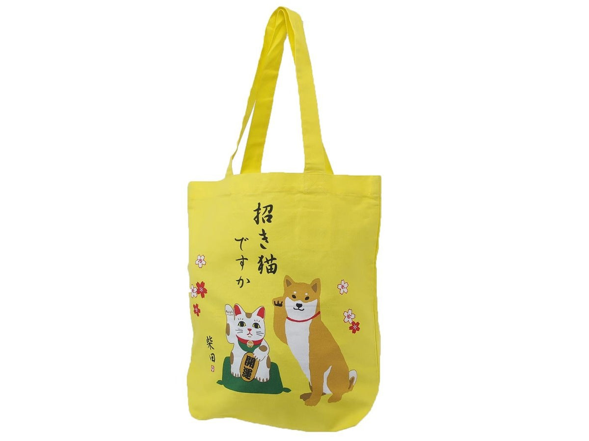 Friendshill Shibata Maneki Neko Cat A4 Tote Bag
