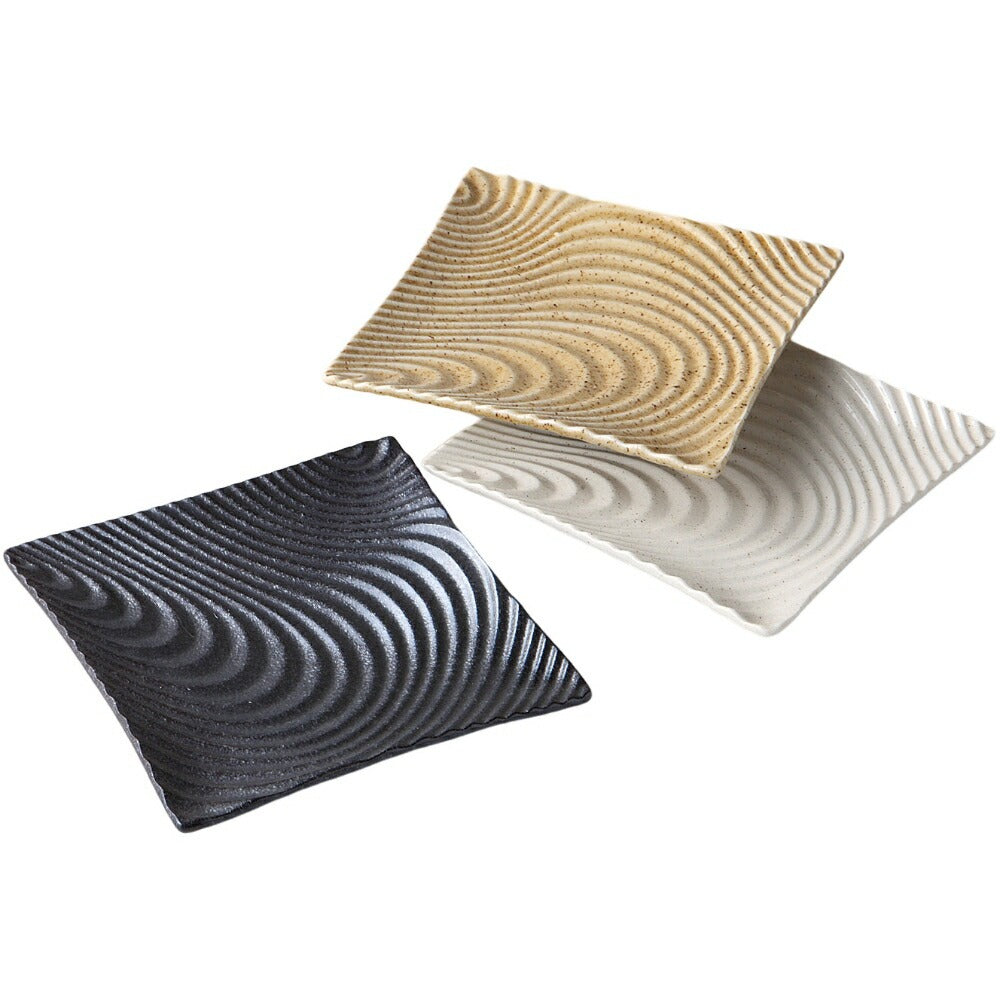 Fumon Ripple Square Plate 3P Set