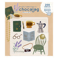 Furukawashiko Chocolog pocket log notebook with watercolor lifestyle illustrations, ball chain, and 200 pages