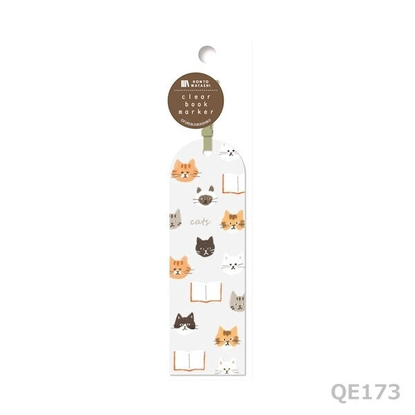 Furukawashiko Hon to Watashi Clear Bookmark - Assorted Cats