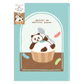Furukawashiko Okashi na Doubutsu Koubou A5 Clear File 2pc - Laid-Back Panda