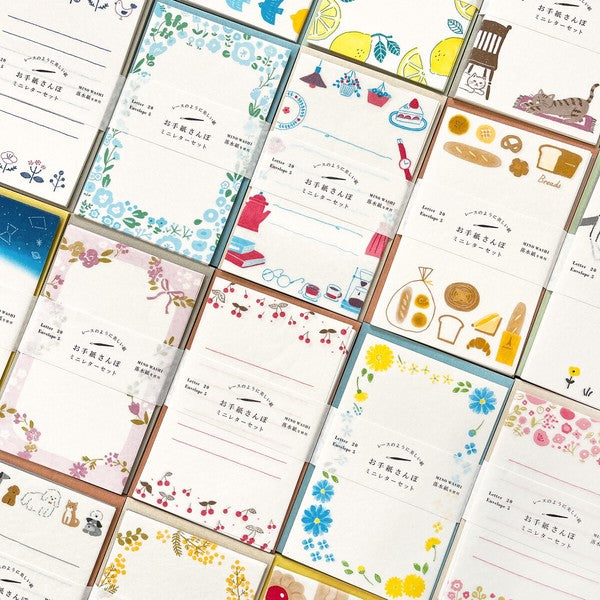 Furukawashiko Otegami Sanpo Mini Letter Set - Lounging Cat