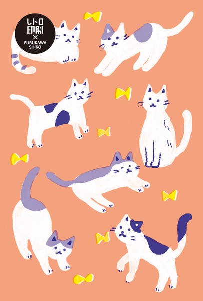 Furukawashiko Retro Print Postcard - Cat Collection