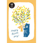 Furukawashiko Retro Print Postcard - Mimosa Bouquet