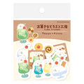 Furukawashiko Washi Flake Stickers Cream Seal pack with cute seal and sweets designs