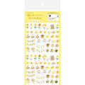 Furukawashiko Watashi Biyori Daily Sticker Sheet Celebration Yellow with party icons on clear PET film