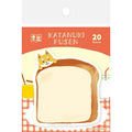 Furukawashiko Watashi Biyori die-cut sticky notes shaped like bread and dog
