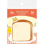 Furukawashiko Watashi Biyori die-cut sticky notes shaped like bread and dog