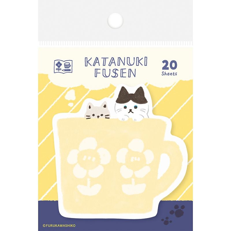 Furukawashiko Watashi Biyori Die-Cut Sticky Notes - Mug Cat