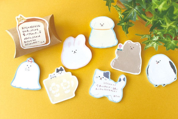 Furukawashiko Watashi Biyori Die-Cut Sticky Notes - Ghost