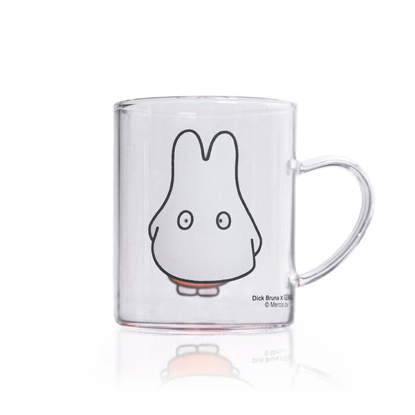 GENIAL Miffy Heat-Resistant Glass Mug 330ml - Ghost Miffy
