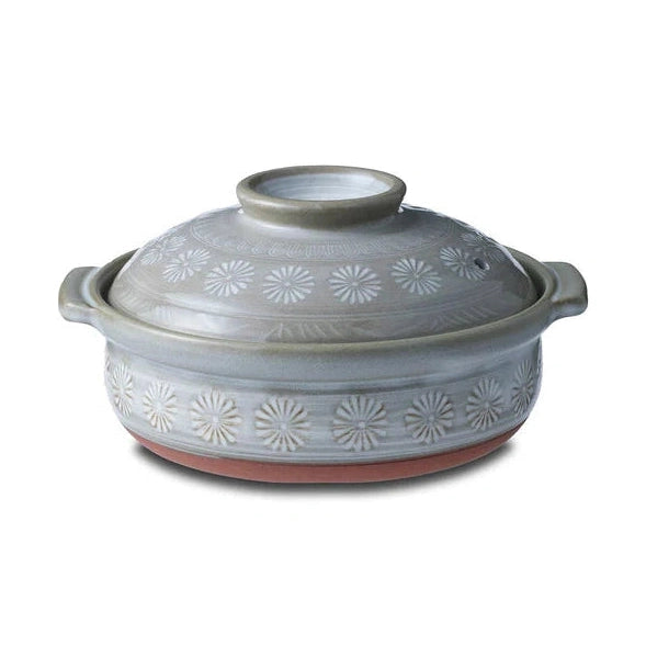 Ginpo Hana Mishima Claypot 0.9L Size 6