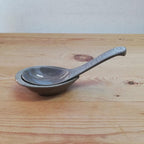 Ginpo Hana Mishima Small Renge Spoon & Rest Set