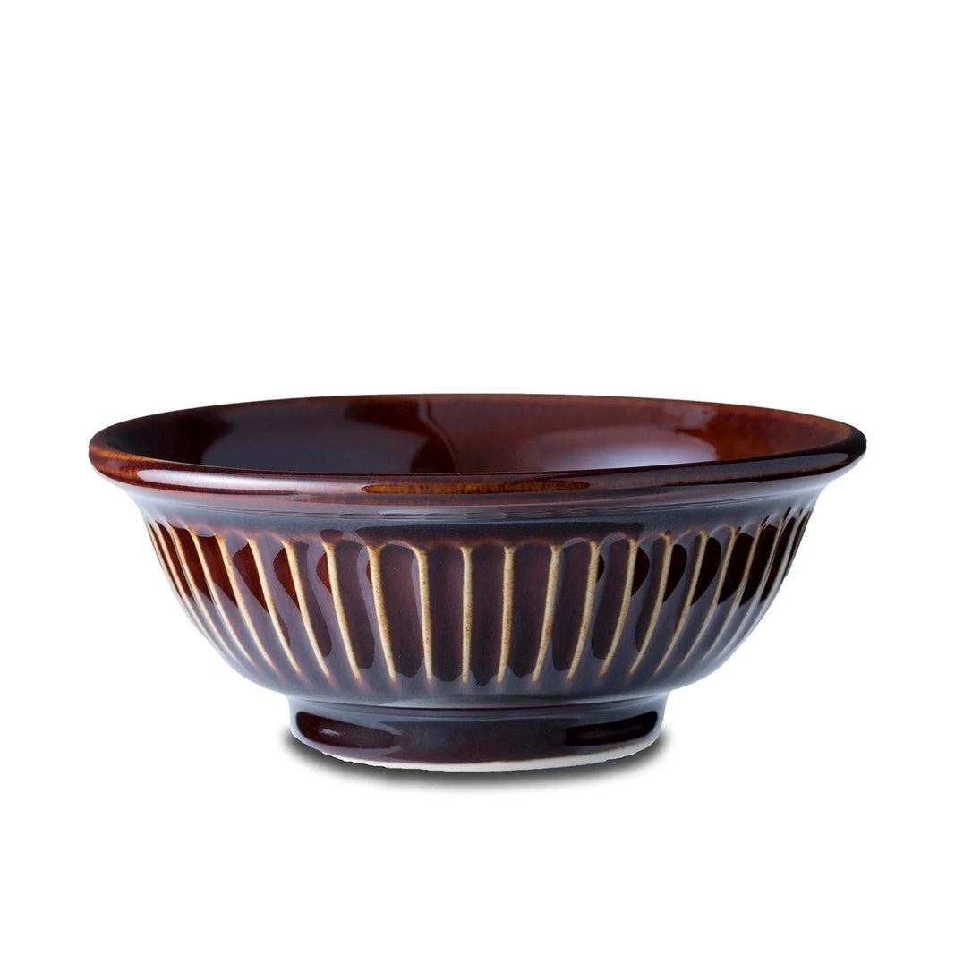 Ginpo Kikka Chrysanthemum Small Bowl 13D - Brown