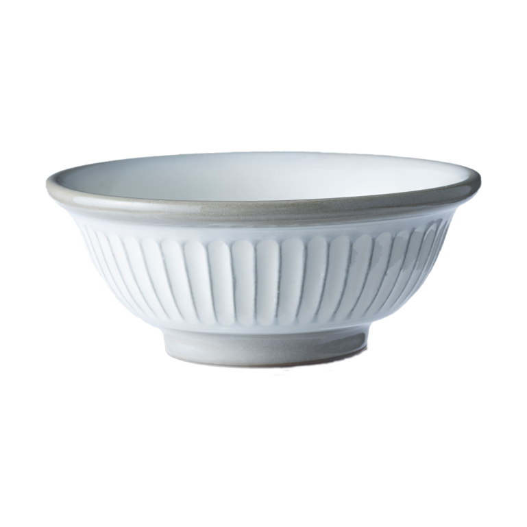 Ginpo Kikka Chrysanthemum Small Bowl 13D - White Kohiki