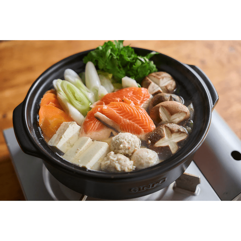 Ginpo Kikka Donabe Clay Pot - Navy - Size 9 Deep