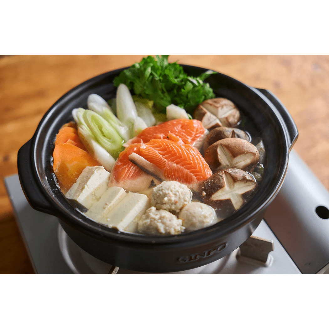 Ginpo Kikka Donabe Clay Pot - Navy - Size 9 Deep