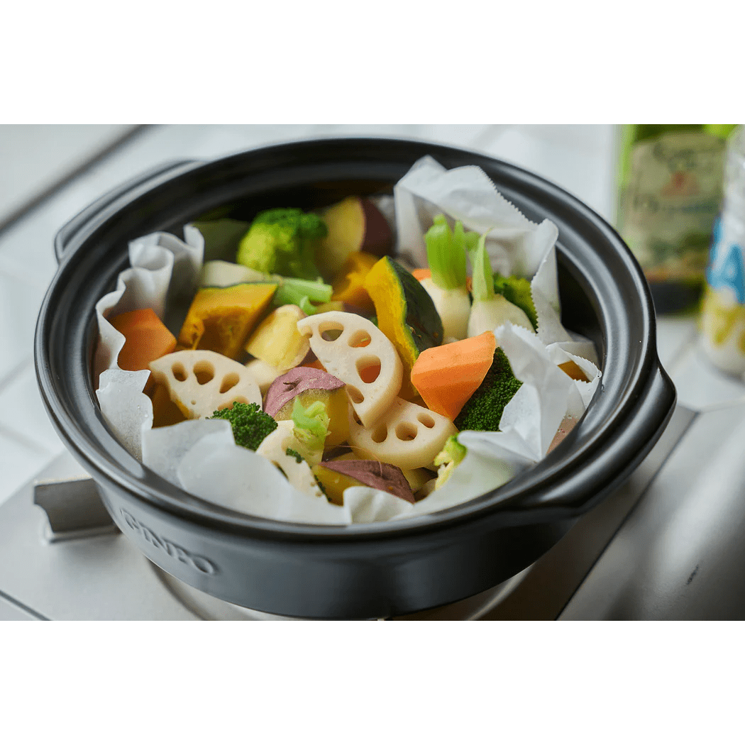 Ginpo Kikka Donabe Clay Pot - Navy - Size 9 Deep