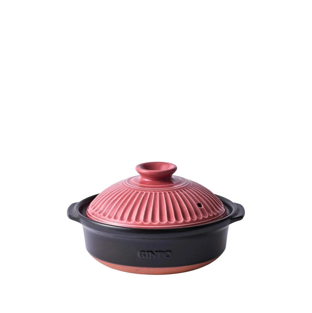 Ginpo Kikka Donabe Clay Pot - Pink Plum - Size 6