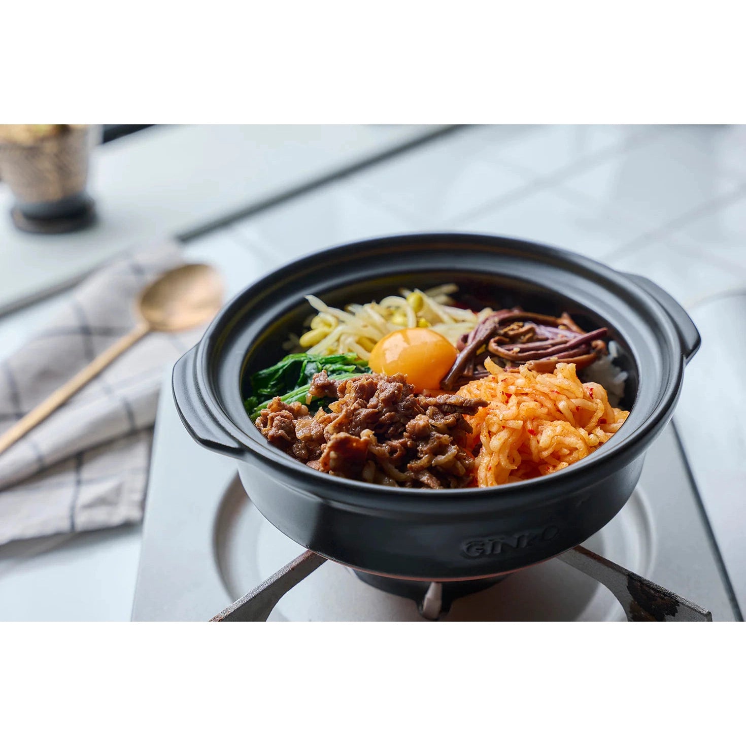 Ginpo Kikka Donabe Clay Pot - Pink Plum - Size 6