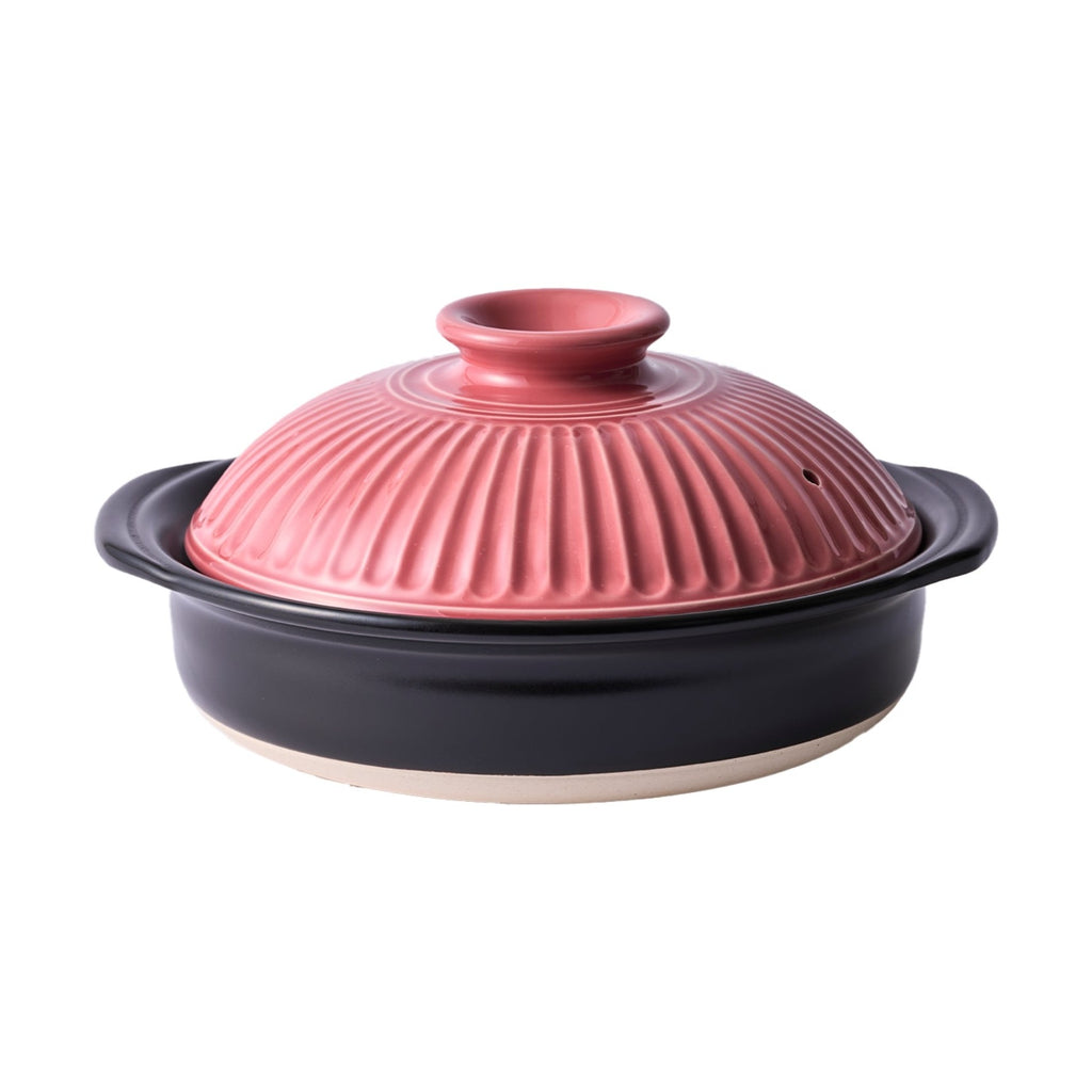 Ginpo Kikka Donabe Clay Pot - Pink Plum - Size 8