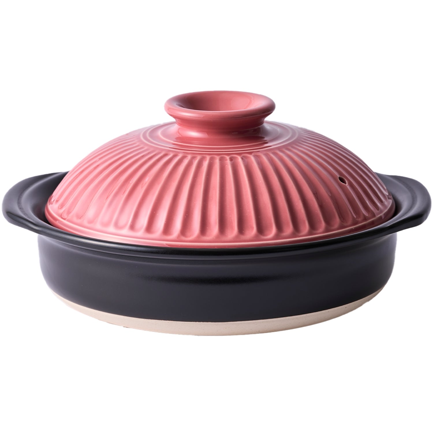 Ginpo Kikka Donabe Clay Pot - Pink Plum - Size 8