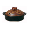 Ginpo Kikka Donabe Clay Pot Size 6 850ml - Brown Ame