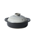 Ginpo Kikka Donabe Clay Pot Size 6 850ml - White Chrysanthemum