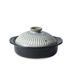 Ginpo Kikka Donabe Clay Pot Size 6 850ml - White Chrysanthemum