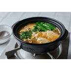 Ginpo Kikka Donabe Clay Pot - White Kohiki - Size 8 Deep