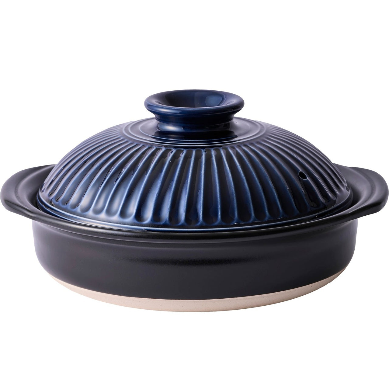 Ginpo Kikka IH Donabe Clay Pot 28cm 2.7L - Navy Size 9