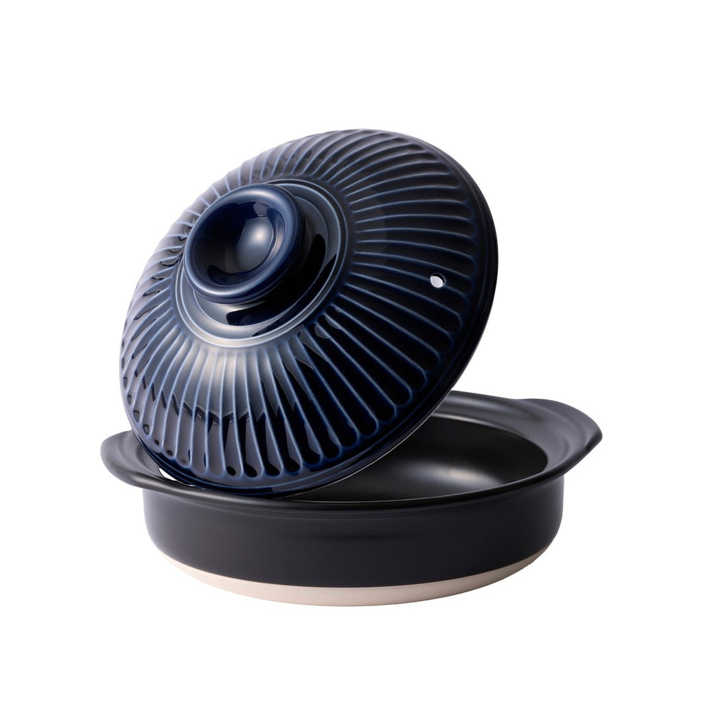 Ginpo Kikka IH Donabe Clay Pot 28cm 2.7L - Navy Size 9