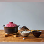 Ginpo Kikka Rice Multi Clay Pot 2.6L Size 5 - Pink Plum