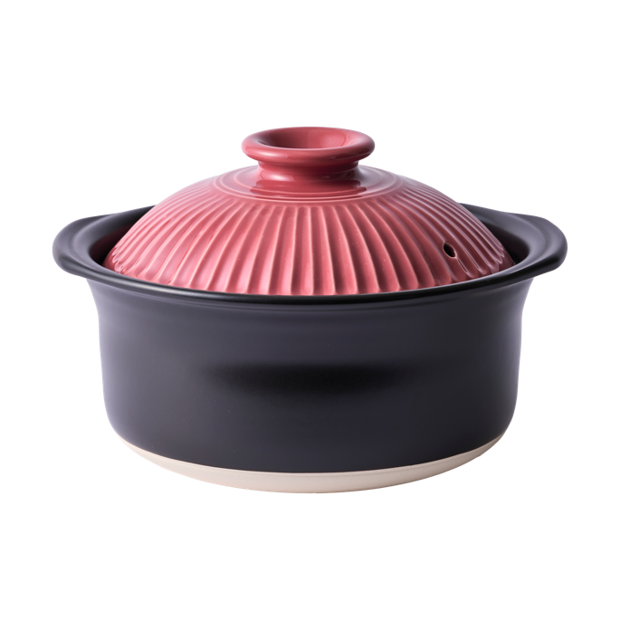 Ginpo Kikka Rice Multi Clay Pot 2.6L Size 5 - Pink Plum