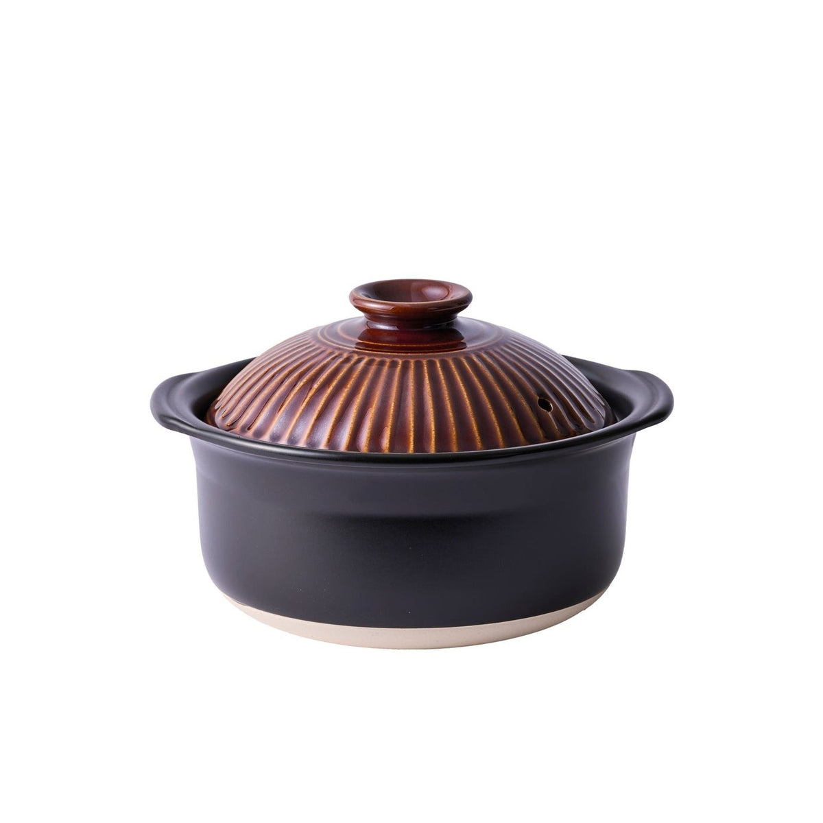 Ginpo Kikka Rice Multi Clay Pot Brown Ame 1.8L Size 3