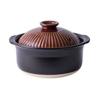 Ginpo Kikka Rice Multi Clay Pot Brown Ame 1.8L Size 3