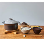 Ginpo Kikka Rice Multi Clay Pot White Kohiki 1.1L Size 2