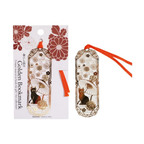 Gold Bookmark Cat and Japanese Umbrella