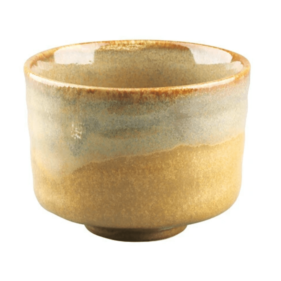 Gold Crystal Kohiki Glaze Matcha Bowl