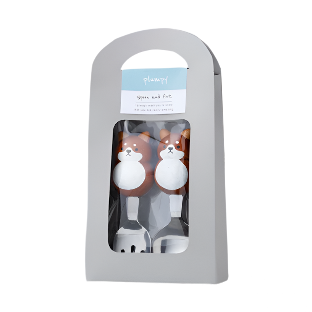 Grapport Plumpy Shiba Inu Kids Cutlery Set 2Pcs