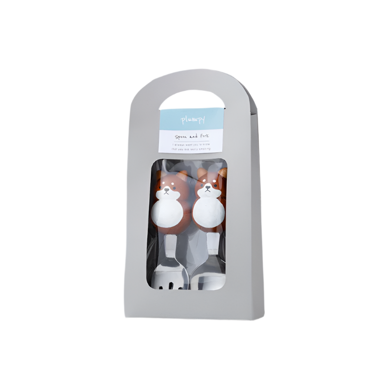 Grapport Plumpy Shiba Inu Kids Cutlery Set 2Pcs