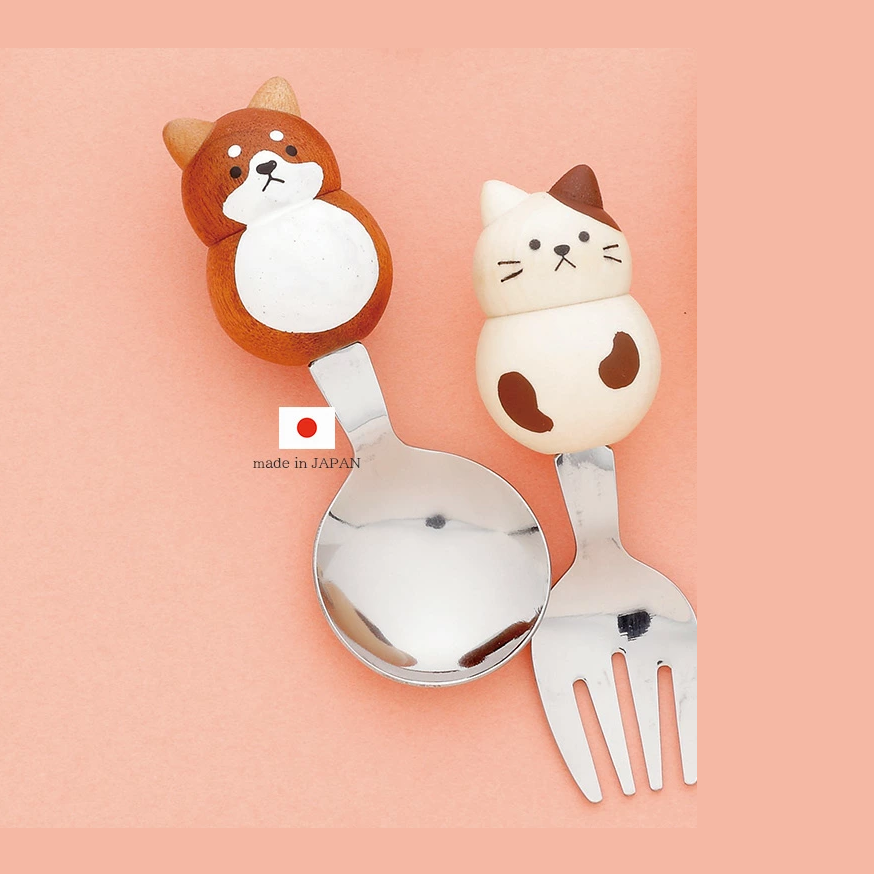 Grapport Plumpy Shiba Inu Kids Cutlery Set 2Pcs