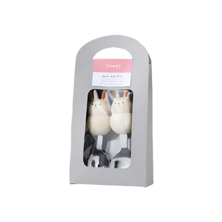 Grapport Plumpy Usagi Rabbit Kids Cutlery Set 2Pcs
