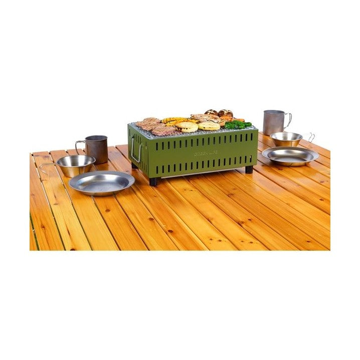 バーベキュー・調理用品 JINCUP Urushi Hybrid GREEN L Green Life Tabletop Shichirin BBQ Grill – MINIMARU