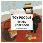 Greeting Life Animal Die-Cut Book Sticky Notes - Toy Poodle