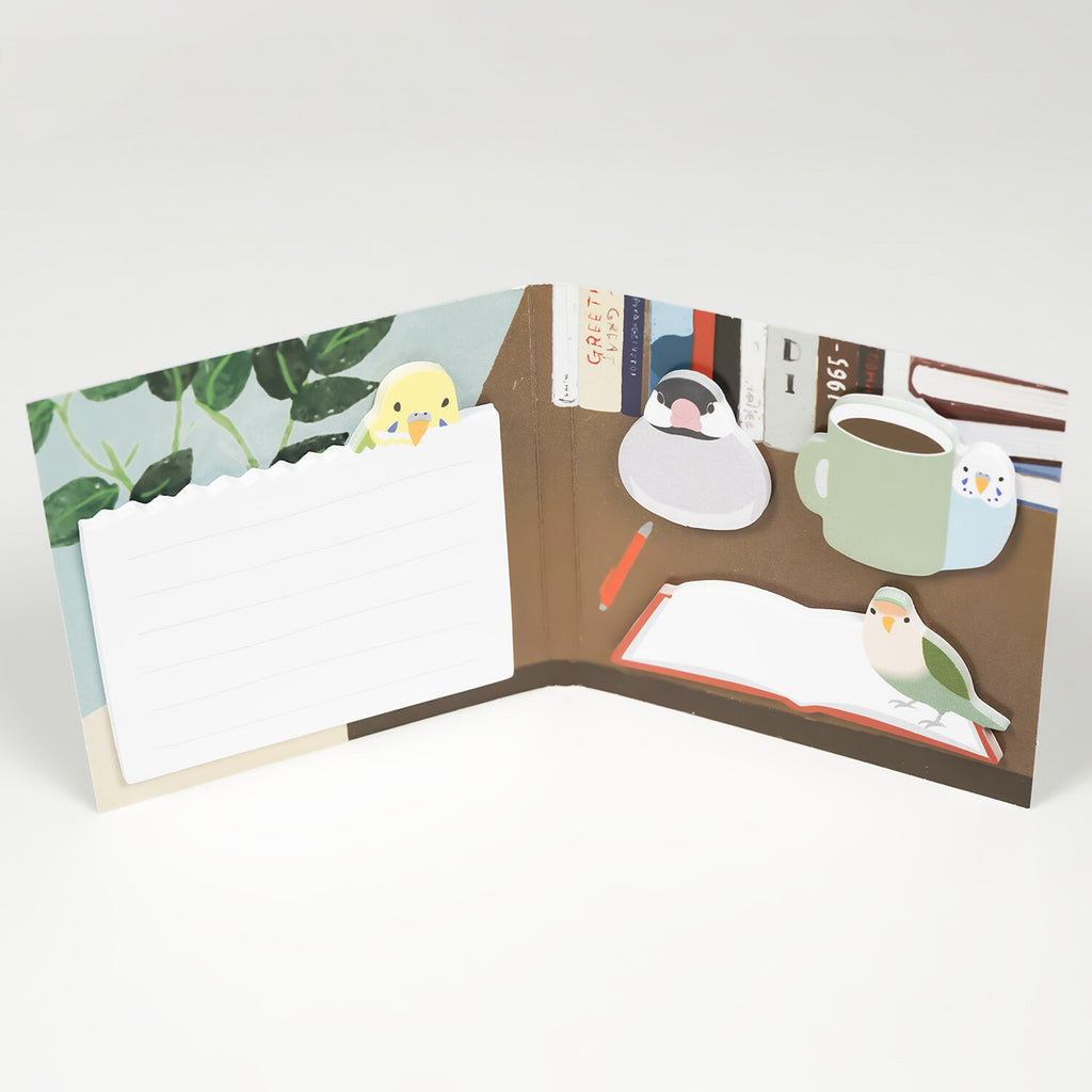 Greeting Life Animal Die-Cut Book Sticky Notes - Bird