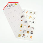 Die-cut animal stickers featuring rabbits, hamsters, hedgehogs, and chinchillas on white background